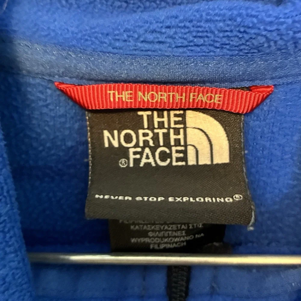North Face Mens Cobalt Blue 1/4 Zip Fleece Pullover 2XL Lightweight Layering